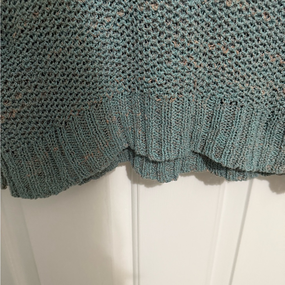 Free People Green Hooded Sweater *GOOD USED CONDITION* - Picture 7 of 11